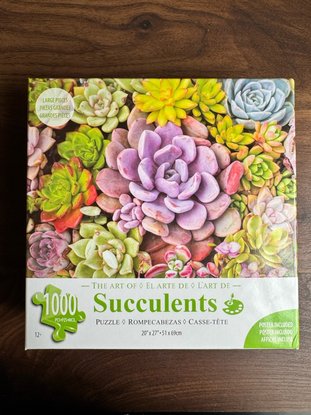 Succulents 1000-Piece Jigsaw Puzzle - Colorful Succulent Art